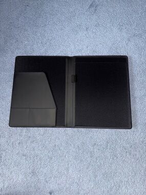 Black Leather Portfolio Folder